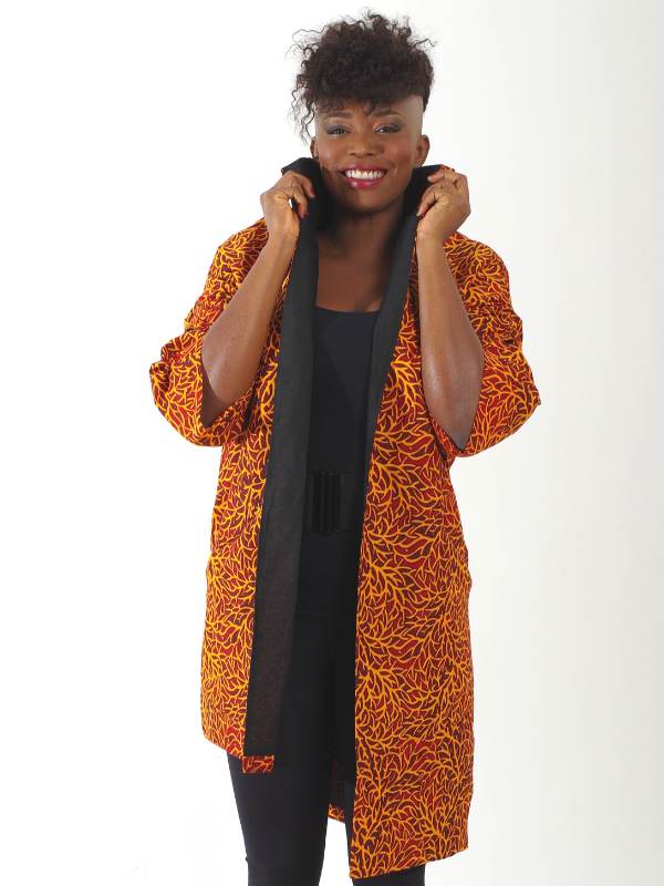 Afrikanisch inspirierte Jacken nachhaltige Mode Blau