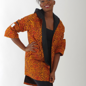 Afrikanisch inspirierte Jacken nachhaltige Mode Blau